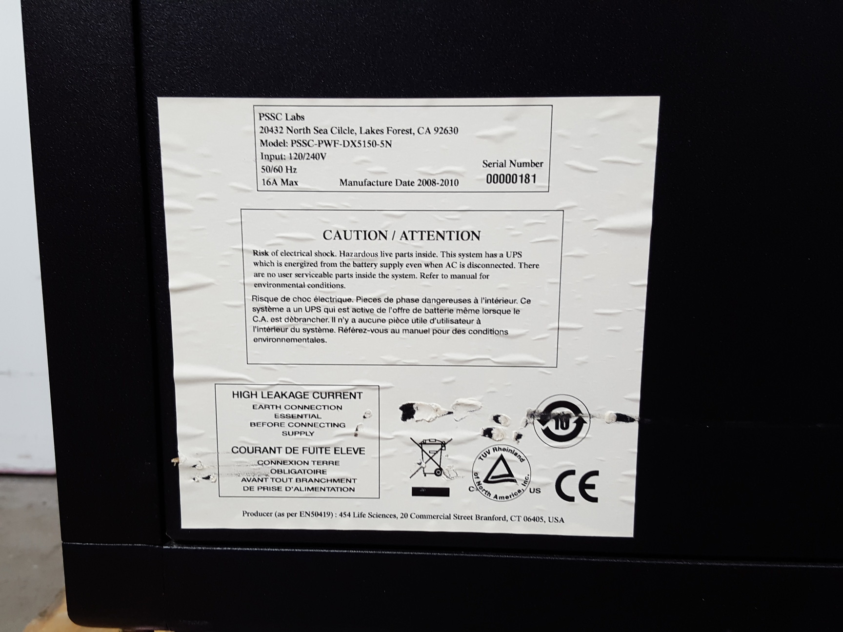 Image of PSSC Labs PSSC-PWF-DX5150-5N Server System - Netgear ProSafe, APS Smart UPS 3000