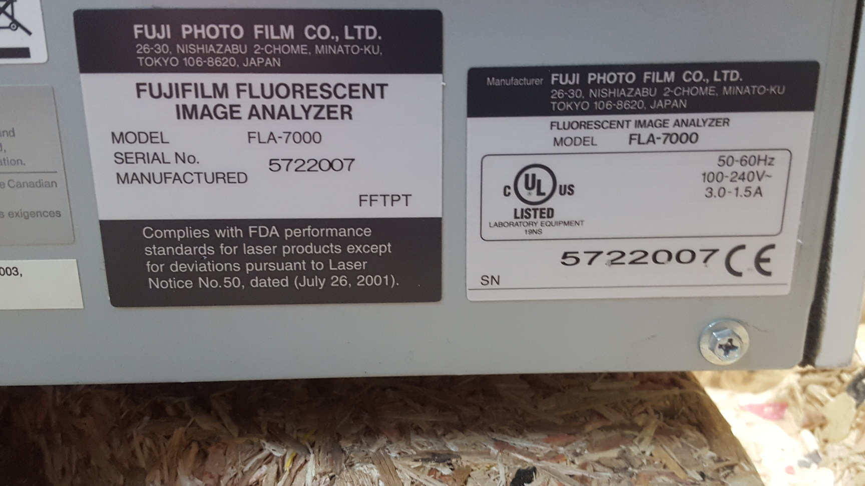 Image of FUJIFILM FLA-7000 Fluorescent Image Anayzer 