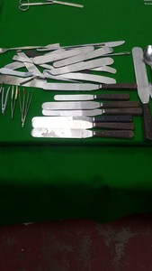 Thumbnail image of Job Lot Teaching Chemistry Equipment Glassware Spatulas Spoons Tongs 