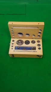 Thumbnail image of Baird & Tatlock London Set of Brass Weights Weighing Scales Antique Scientific