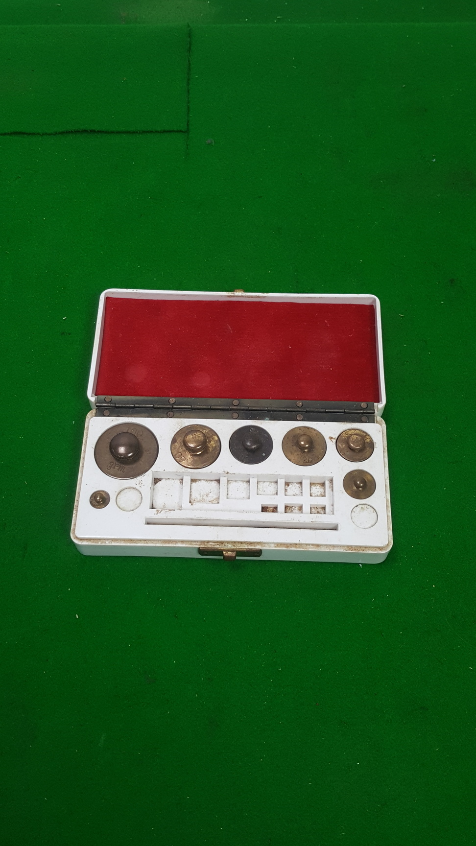 Image of Baird & Tatlock London Set of Brass Weights Weighing Scales Antique Scientific