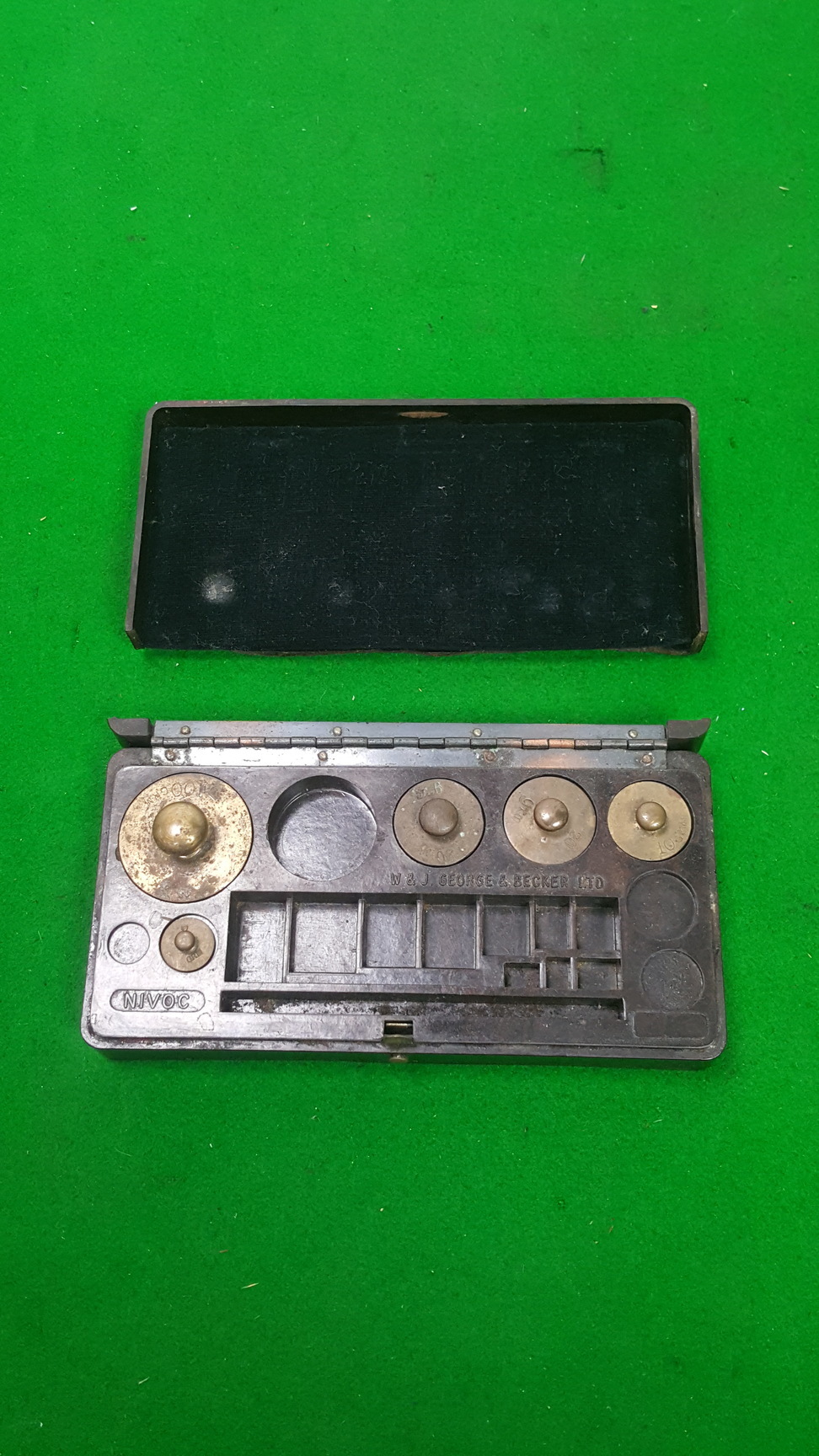 Image of Baird & Tatlock London Set of Brass Weights Weighing Scales Antique Scientific
