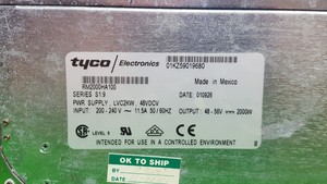 Thumbnail image of Tyco Electronics RMA2000HA100 Rectifier Power Supply