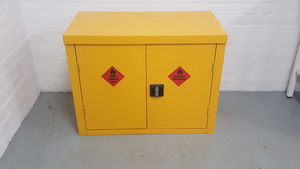 Thumbnail image of Double Size Lab Safety Yellow Fire Flammable Cabinet Chemical