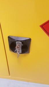 Thumbnail image of Double Size Lab Safety Yellow Fire Flammable Cabinet Chemical