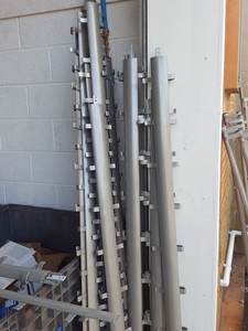 Thumbnail image of Locker Changing Room Gym Benching Job Lot 15 Bays + Coat Pegs - 88 ft, 2yrs old,