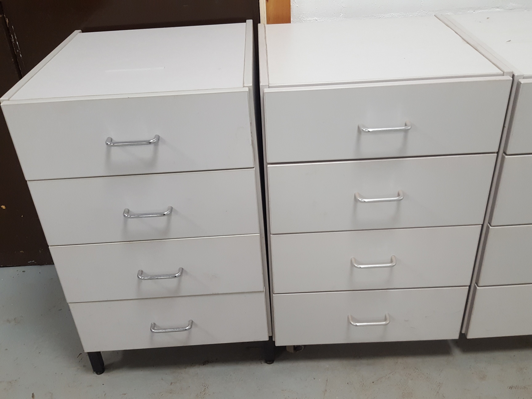 Image of Set of four Laboratory Cupboards / Cabinets 4-Drawer Lab Furniture