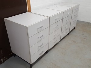Thumbnail image of Set of four Laboratory Cupboards / Cabinets 4-Drawer Lab Furniture