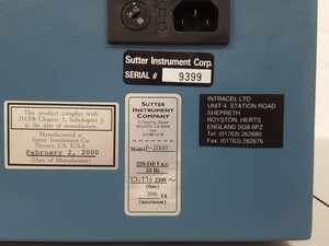 Thumbnail image of Sutter P-2000 Laser-Based Micropipette Puller Intracell Spares Repair Lab