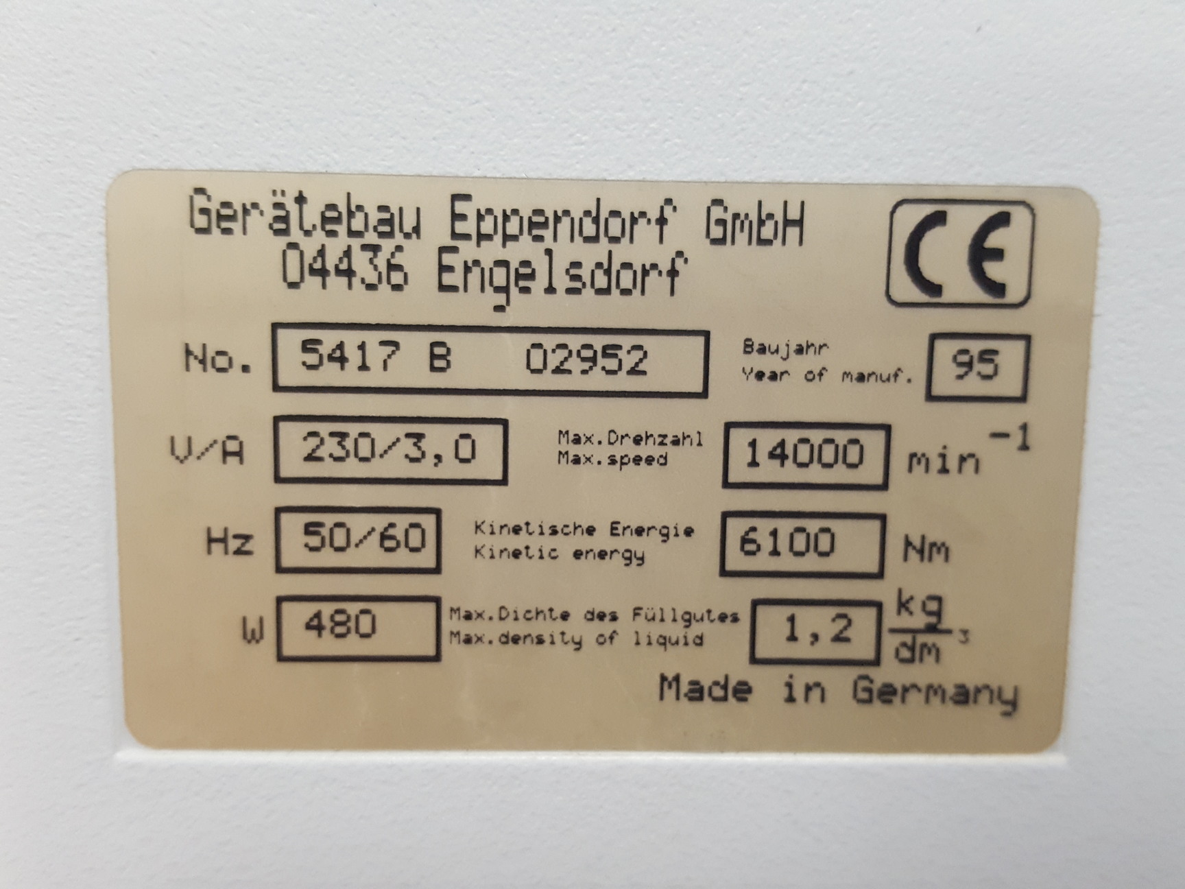 Image of Eppendorf 5417C Benchtop Centrifuge Lab F 45-24-11 rotor - Spars Repairs