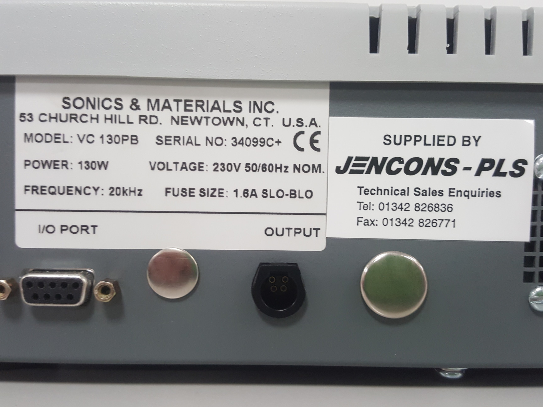 Image of Sonics VCX-130 Vibra-Cell Ultrasonic Liquid Processor Lab