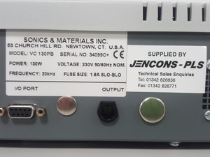 Thumbnail image of Sonics VCX-130 Vibra-Cell Ultrasonic Liquid Processor Lab
