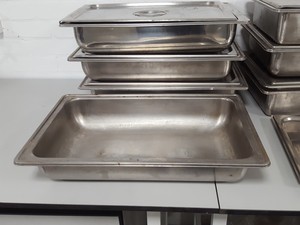 Thumbnail image of Lot of 7 Stainless Steel Banqueting / Catering Trays / Dishes