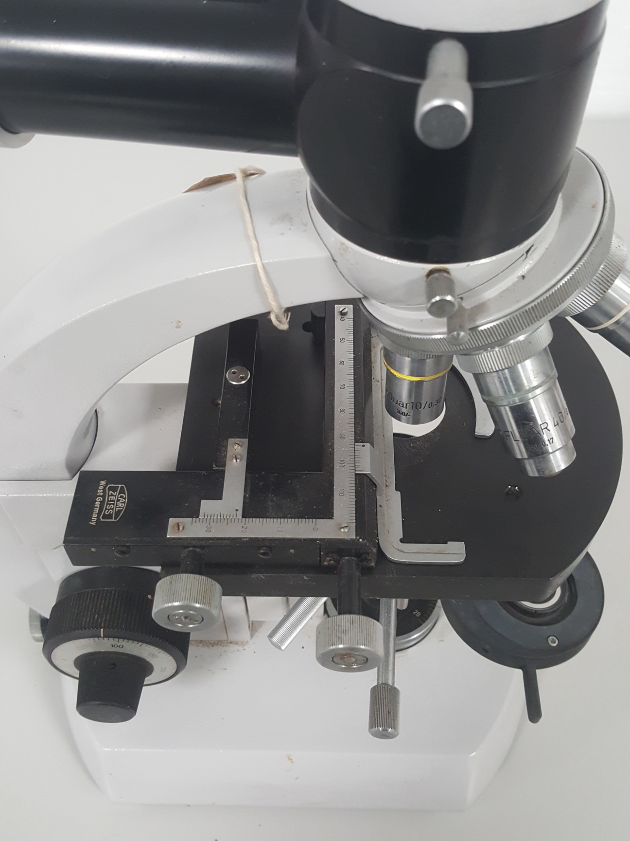 Carl Zeiss KF2 Binocular Microscope + 4 Objectives Neofluar 100/1.30