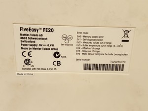 Thumbnail image of Mettler Toledo FE20 FiveEasy Benchtop pH Meter H+ Lab