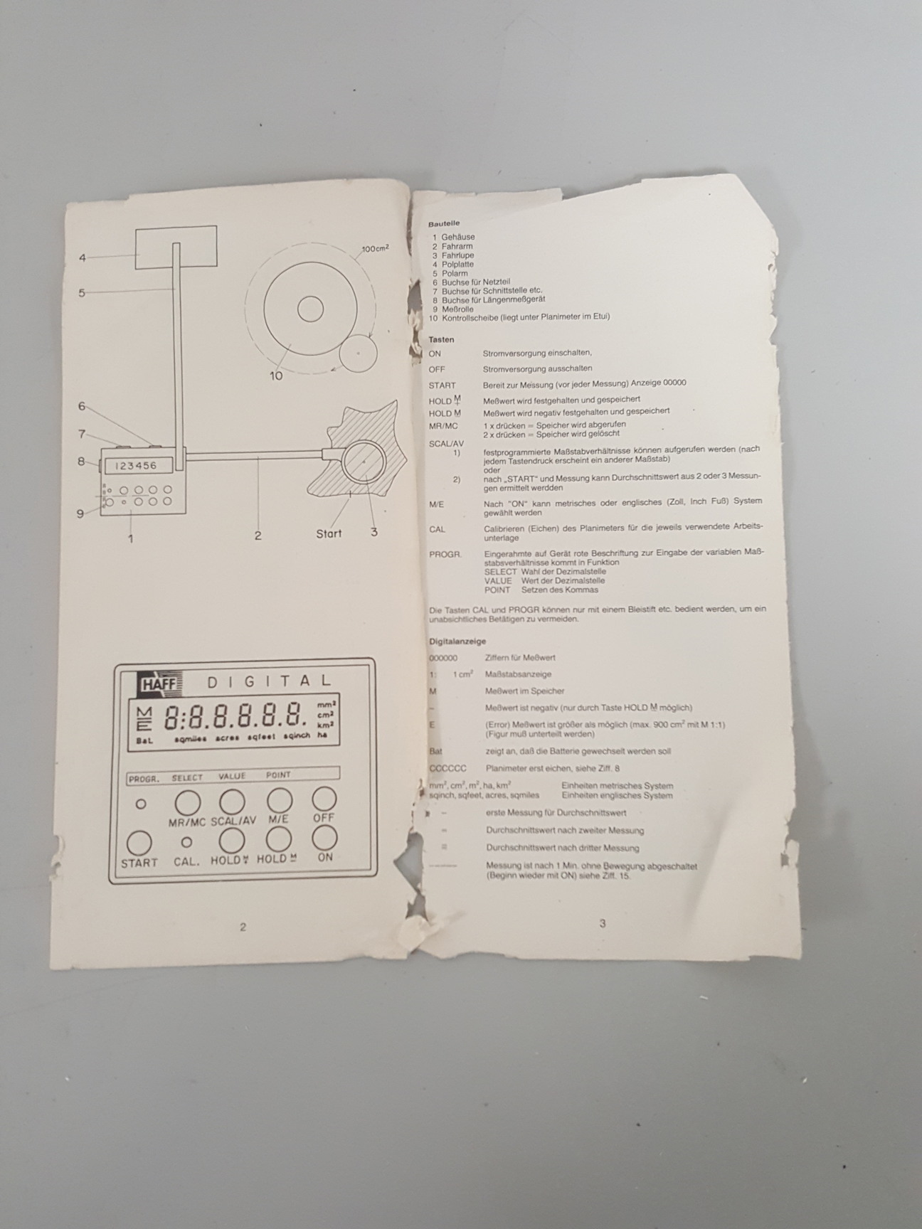 Image of Haff Digital Planimeter Nr. 320 E  Lab