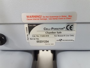 Thumbnail image of Life Technologies Cell-Porator Chamber, Booster Pulse Control & Power Supply BRL