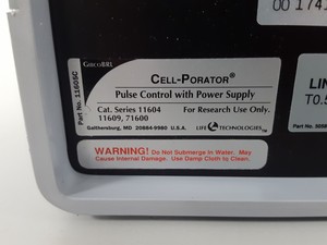Thumbnail image of Life Technologies Cell-Porator Chamber, Booster Pulse Control & Power Supply BRL