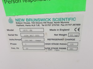 Thumbnail image of New Brunswick U570 -86C Ultra Low Temperature Freezer