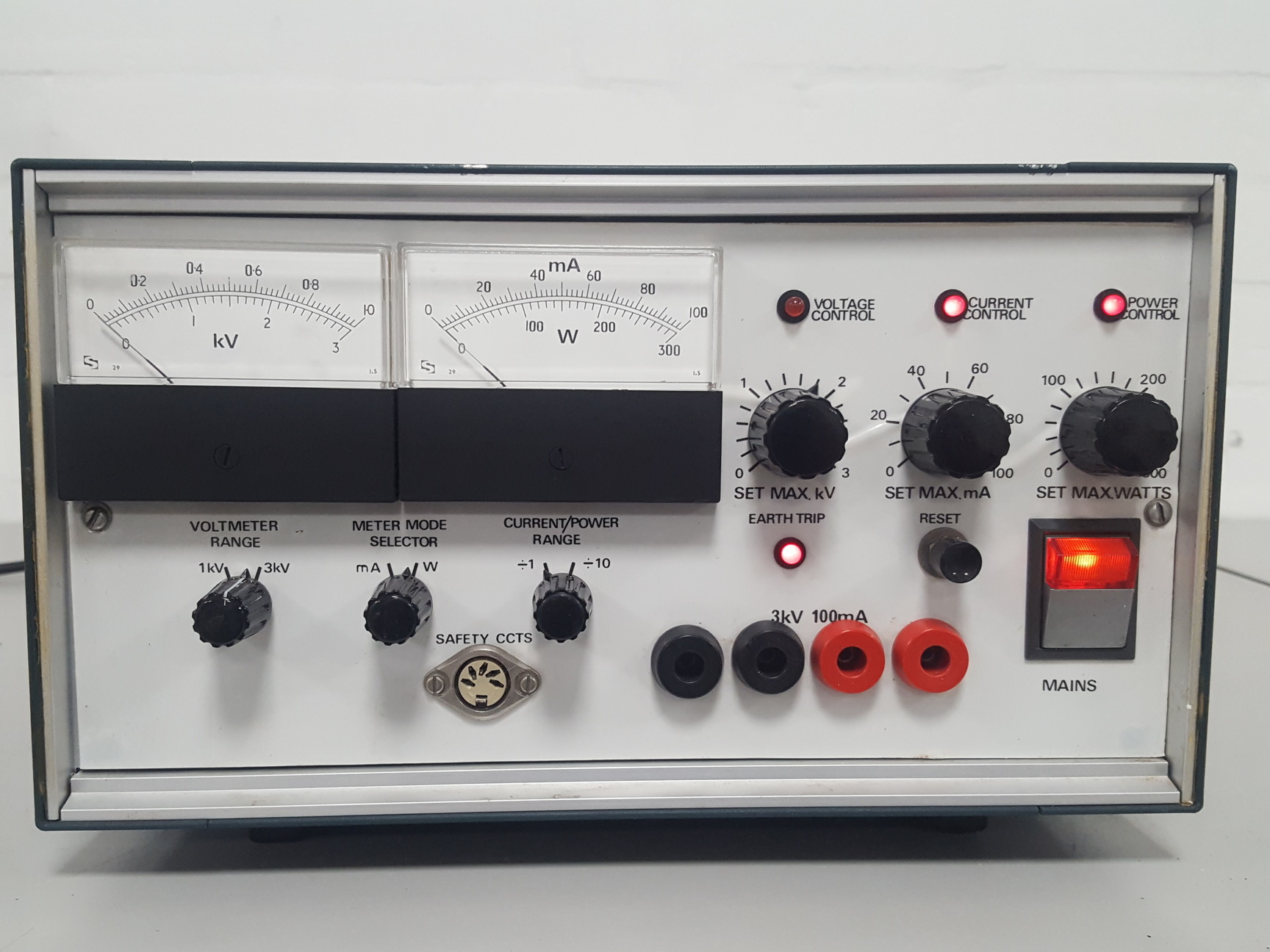 Image of High Voltage Laboratory Power Supply / Controller 0 to 3kV, 0 to 100W