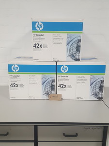 Thumbnail image of HP (Q5942XD) 42X 2-Pack Black Genuine LaserJet Toner Cartridges (Lot of 3)