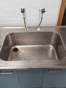 Thumbnail image of Lab Stainless Steel Sink Table Dual Tap Hot Cold