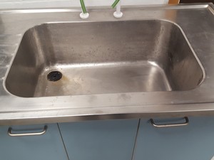 Thumbnail image of Lab Stainless Steel Sink Table Dual Tap Hot Cold
