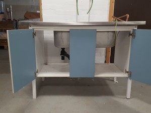 Thumbnail image of Lab Stainless Steel Sink Table Dual Tap Hot Cold