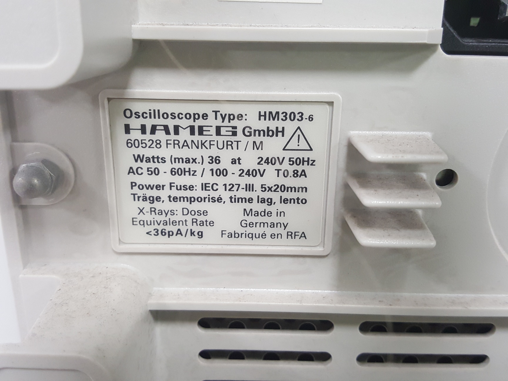 Image of Hameg HM303-6 35MHZ Dual Channel Oscilloscope