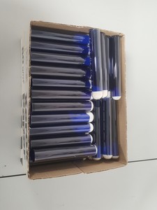 Thumbnail image of Large lot of Glass Tubes Lab Red, Green, Blue Filter & Flat Bottom Boiling,