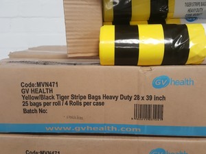 Thumbnail image of GV Health MVN471 Tiger Striped Offensive Waste Bags (19 Boxes), 1900 bags