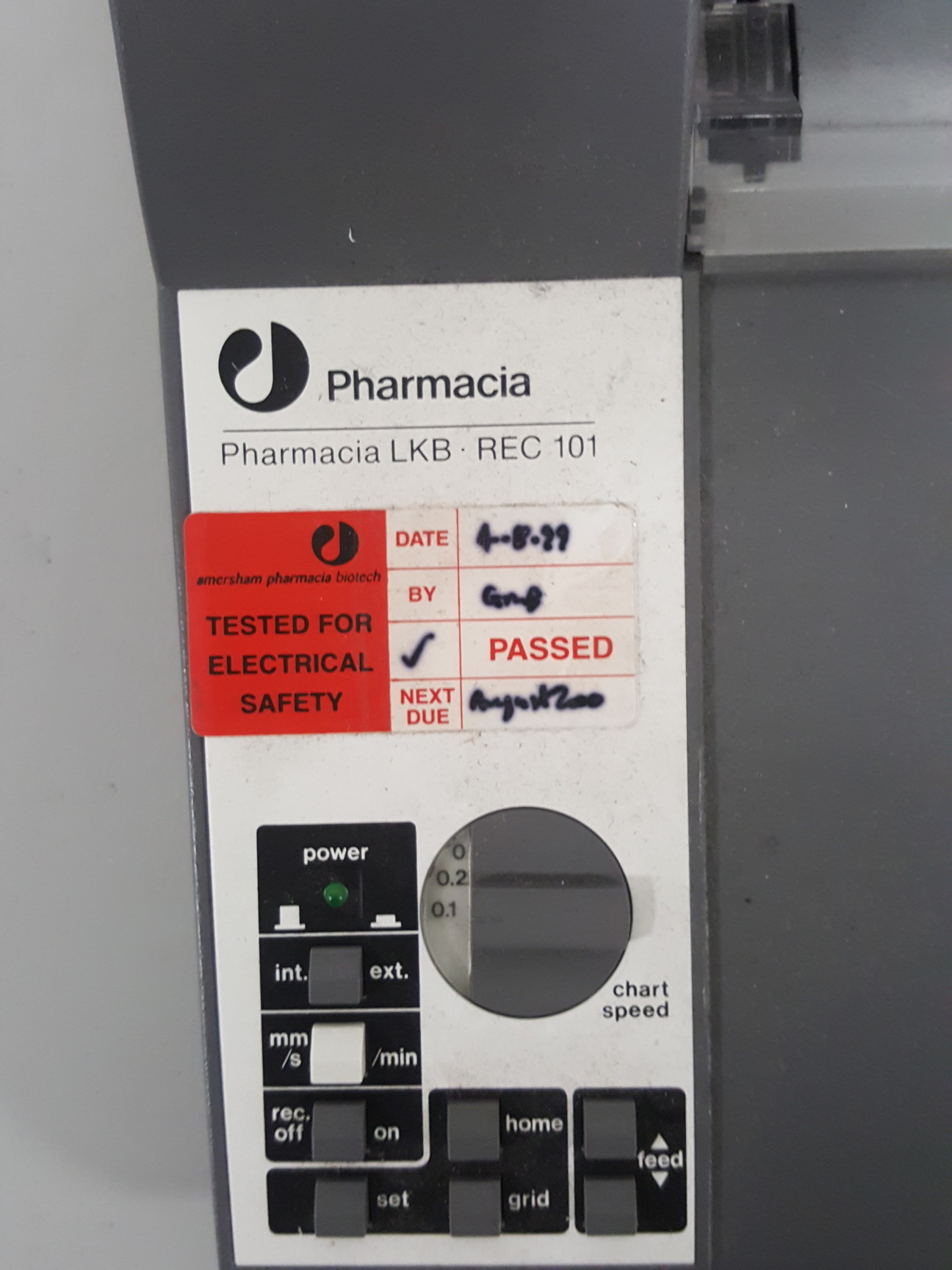 Image of Pharmacia LKB Rec 101 Biotech Chart Recorder Spares Repair