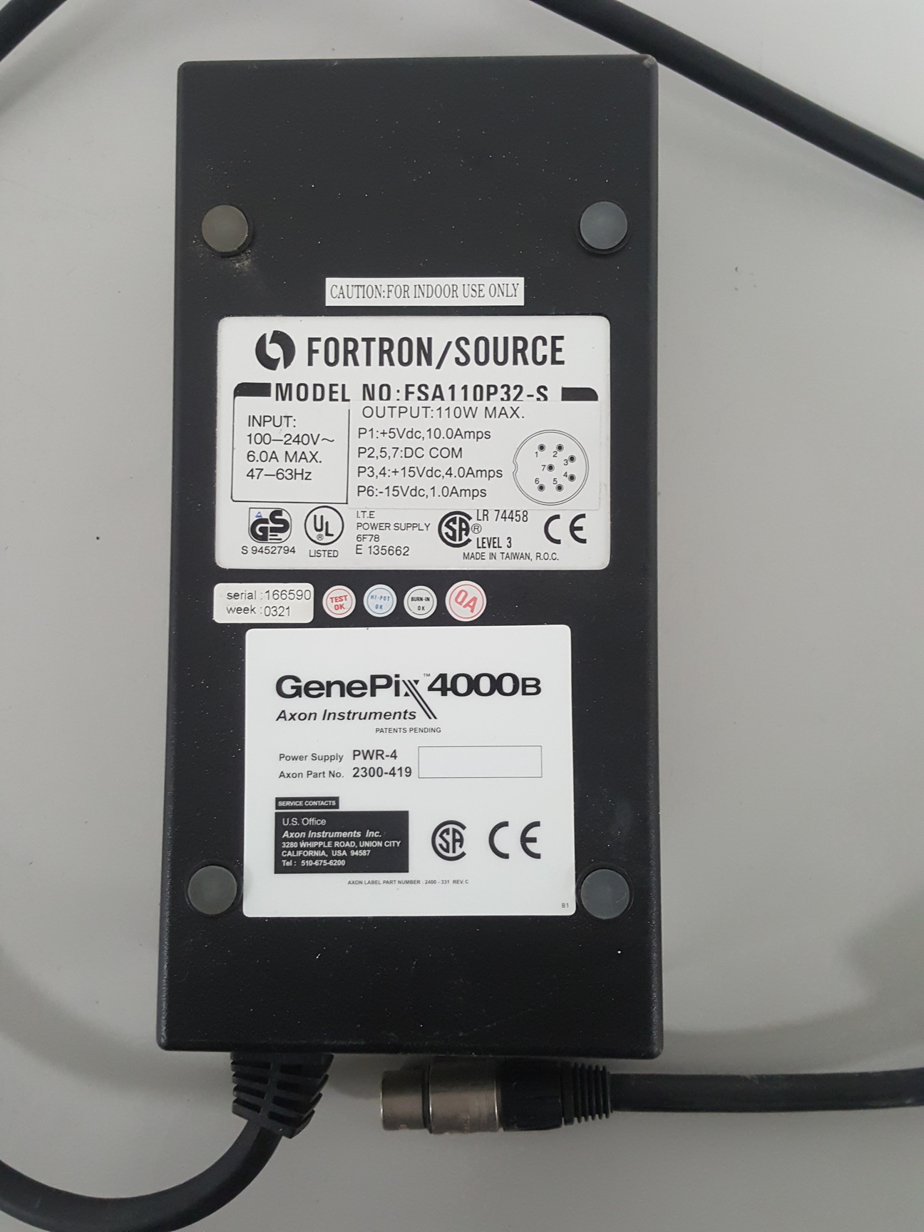 Image of Forton/ Source FSA110P32-S Power Supply for GenePix 4000 B