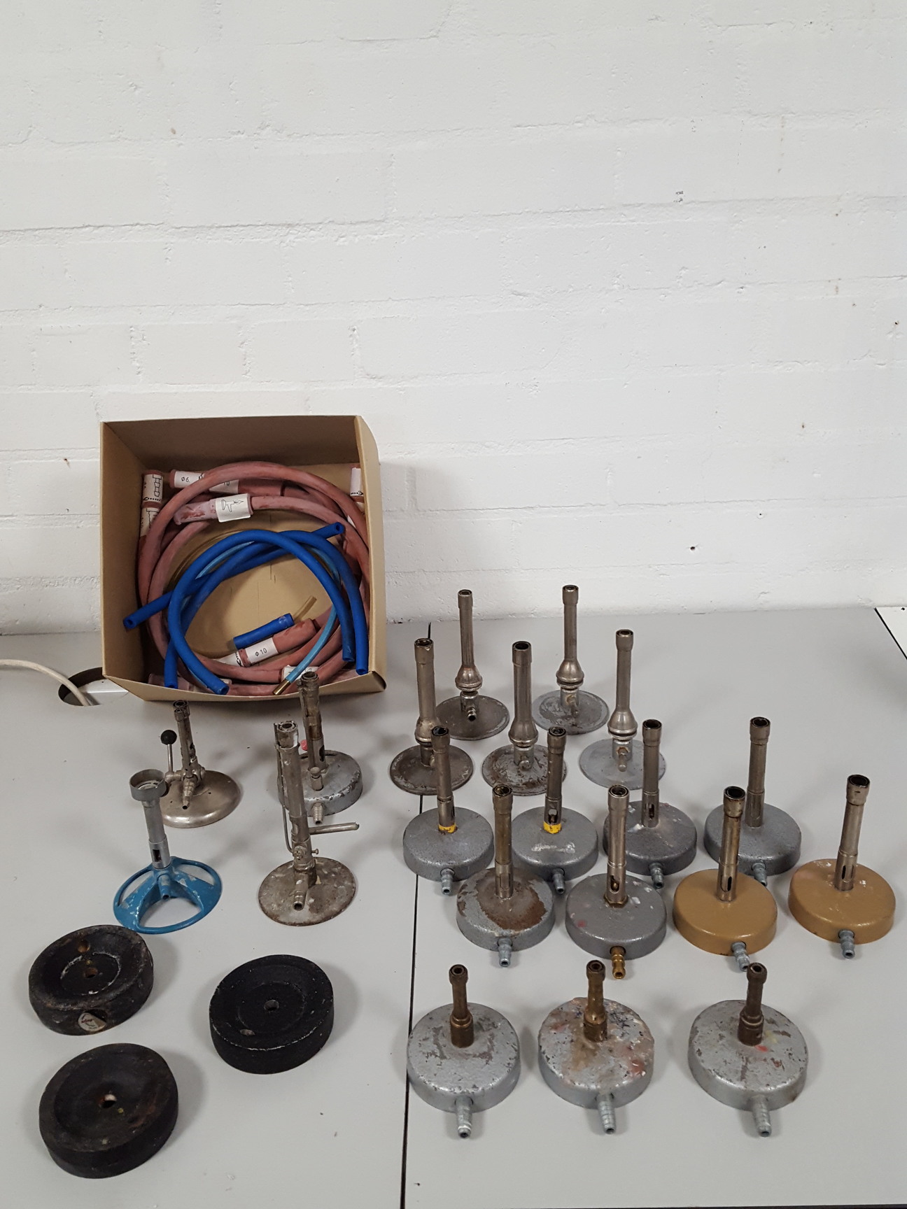 Image of Lot of 20x Multi-Type Bunsen Burners Chemistry Lab 