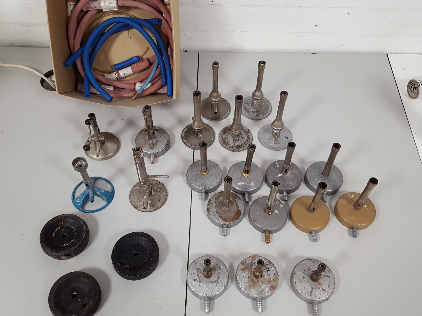 Image of Lot of 20x Multi-Type Bunsen Burners Chemistry Lab 