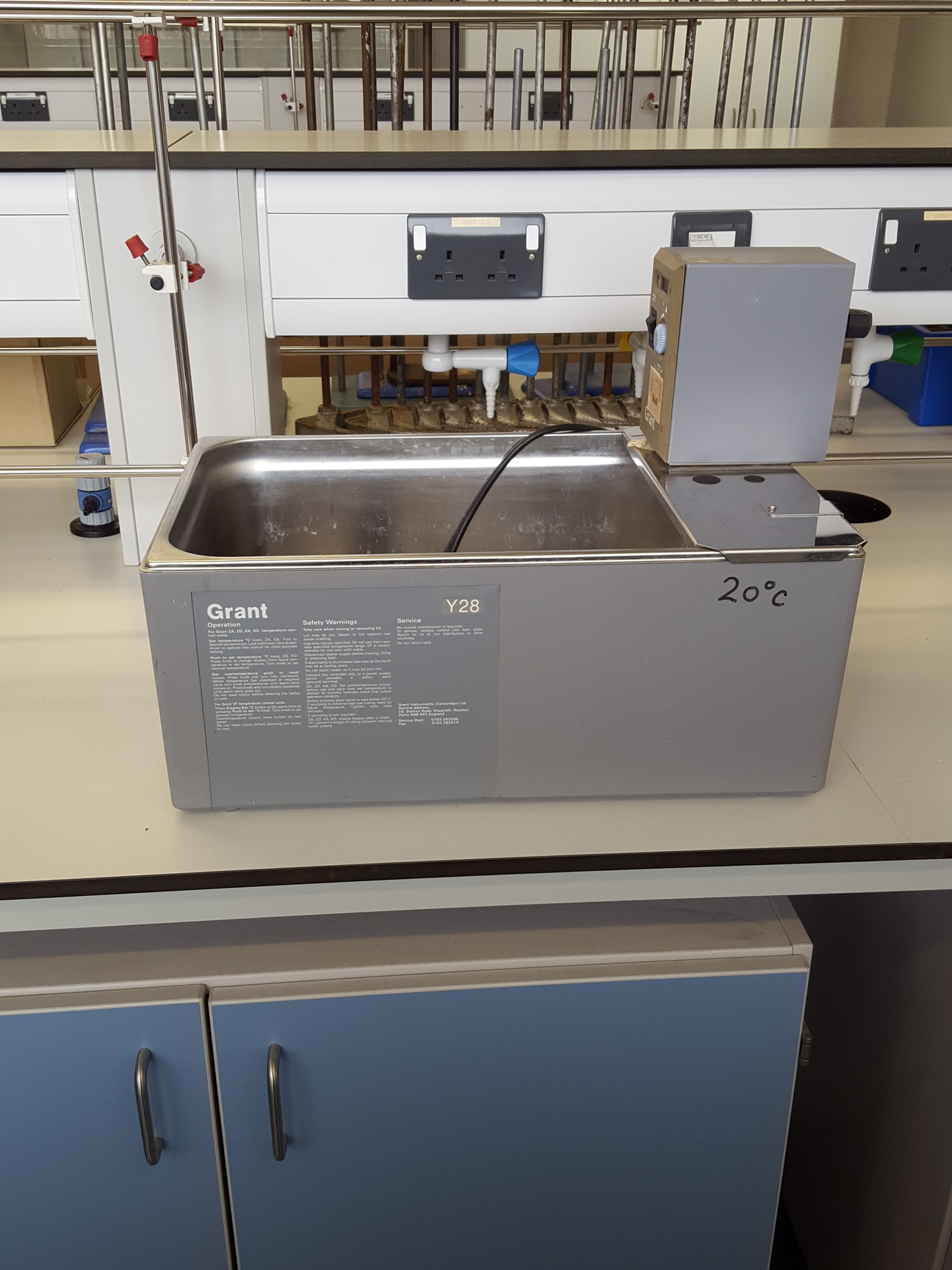 Grant Y28VF 28 Litre Thermostatic Heating Water Bath 82C Lab