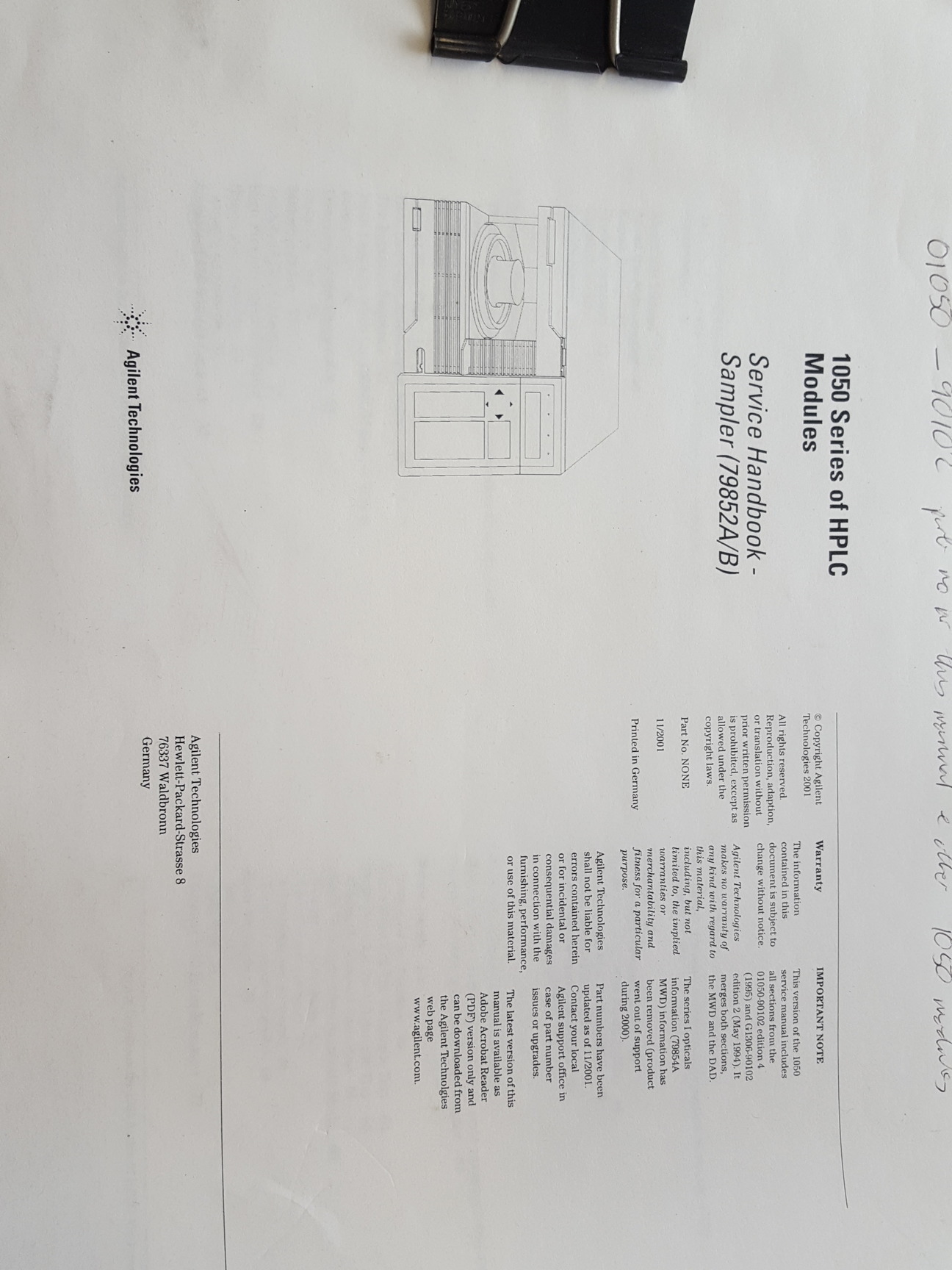 Image of HP/Agilent 1050 series HPLC System