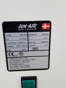 Thumbnail image of Jun-Air 400-5M 5 Litre Quiet Oil-less Air Compressor Lab