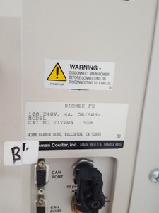 Thumbnail image of Biomek FX Hybrid Thermo Target Workstation With Jun-Air Compressor 6 Sarena Tank