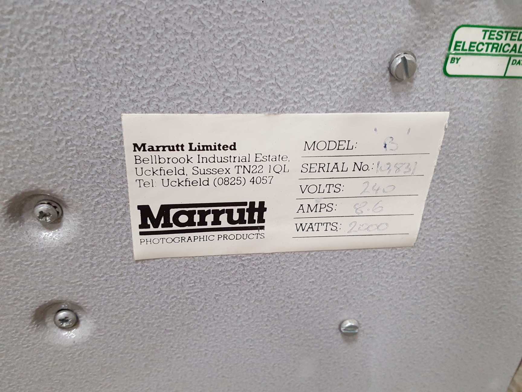 Image of Marrutt Model B Drying Oven Glassware Warming Photography Lab 60C
