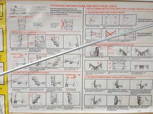 Thumbnail image of 2x Sico 2002 480/60 Mobile Folding Stage Unit Exhibition Stand