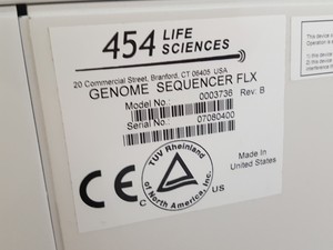 Thumbnail image of Roche 454 Life Sciences Genome Sequencer FLX With APC Inverter Lab Sequencing