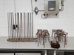 Thumbnail image of Lot of Teaching Lab Chemistry Bunsen Burner Holders, Tripods, Heat Shields etc.