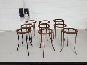 Thumbnail image of Lot of Teaching Lab Chemistry Bunsen Burner Holders, Tripods, Heat Shields etc.