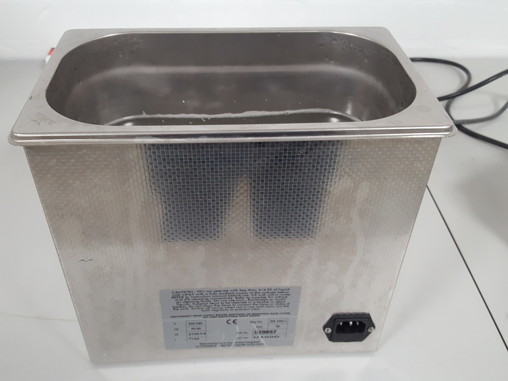 Image of Precision Ultrasonic Water Bath Cleaning Tank DP202-00 - Lab Spares Repairs 