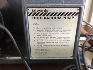 Thumbnail image of Modulyo Freeze Dryer System with Edwards ED50 Vacuum Pump