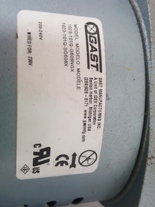 Thumbnail image of Marathon 5KC49RN0666X Vacuum Pump with GAST 1023 Rotary Vane Motor (Lot of 3)