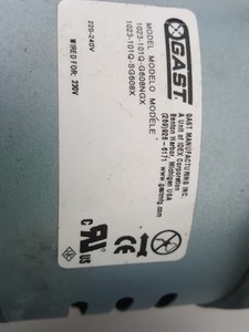 Thumbnail image of Marathon 5KC49RN0666X Vacuum Pump with GAST 1023 Rotary Vane Motor (Lot of 3)