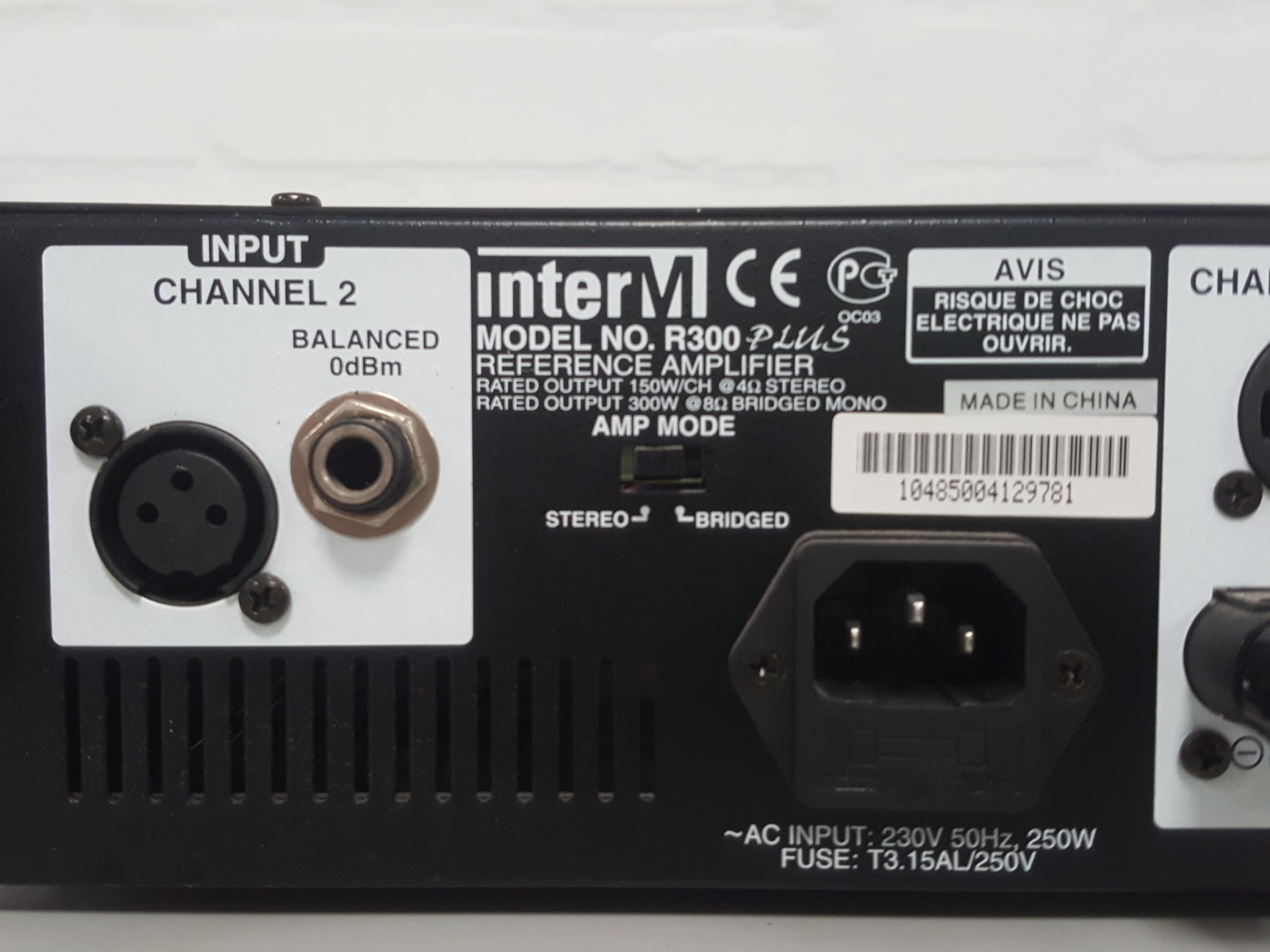 Inter M R300 Inter-M R300 Plus Reference Power Amplifier