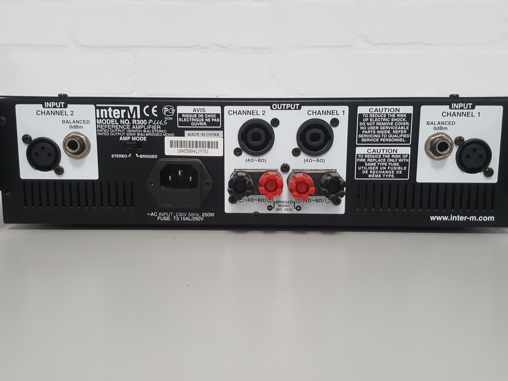 Inter M R300 Inter-M R300 Plus Reference Power Amplifier